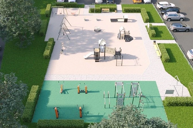 Качели-гнёзда, воркаут и футбольная зона: в Благовещенске заключили контракт на ремонт дворов