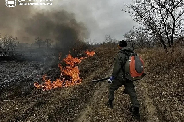 В Благовещенске начался пожароопасный период и действуют штрафы за поджоги