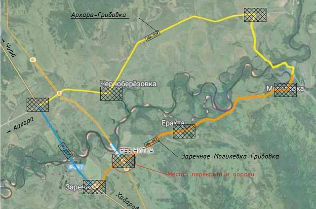 В Архаринском округе на всё лето перекроют участок дороги между Ерахтой и Заречным