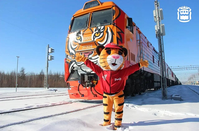В столице БАМа на линию вышел «тигриный» локомотив
