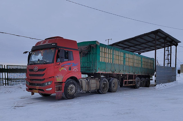 Приамурье экспортировало в Китай по ледовой переправе более 500 тонн зернобобовой продукции