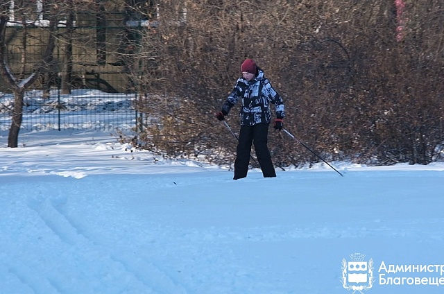 По поручению мэра на благовещенских школьных стадионах проложат общедоступные лыжные трассы