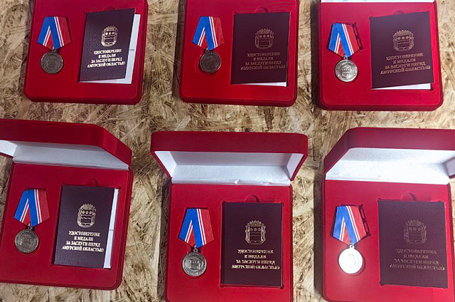 Шестерых амурчан удостоили медалей «За заслуги перед Амурской областью» II степени