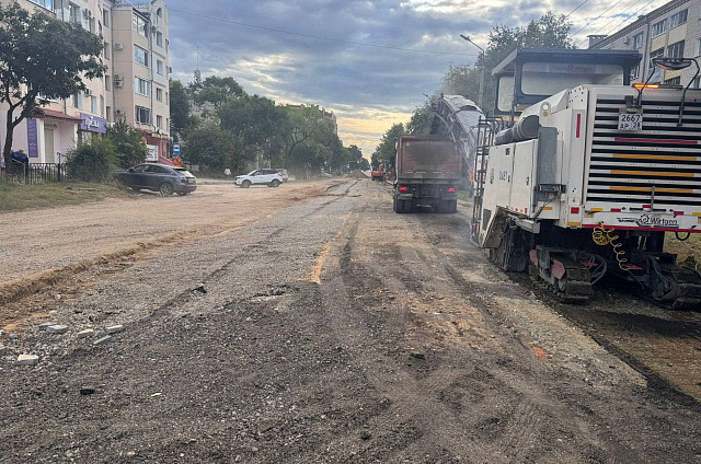 В Благовещенске начался ремонт на улице Амурской