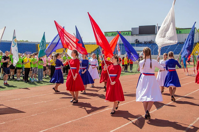350 студентов из 19 сузов Амурской области приняли участие в фестивале спорта «Путь к Олимпу»